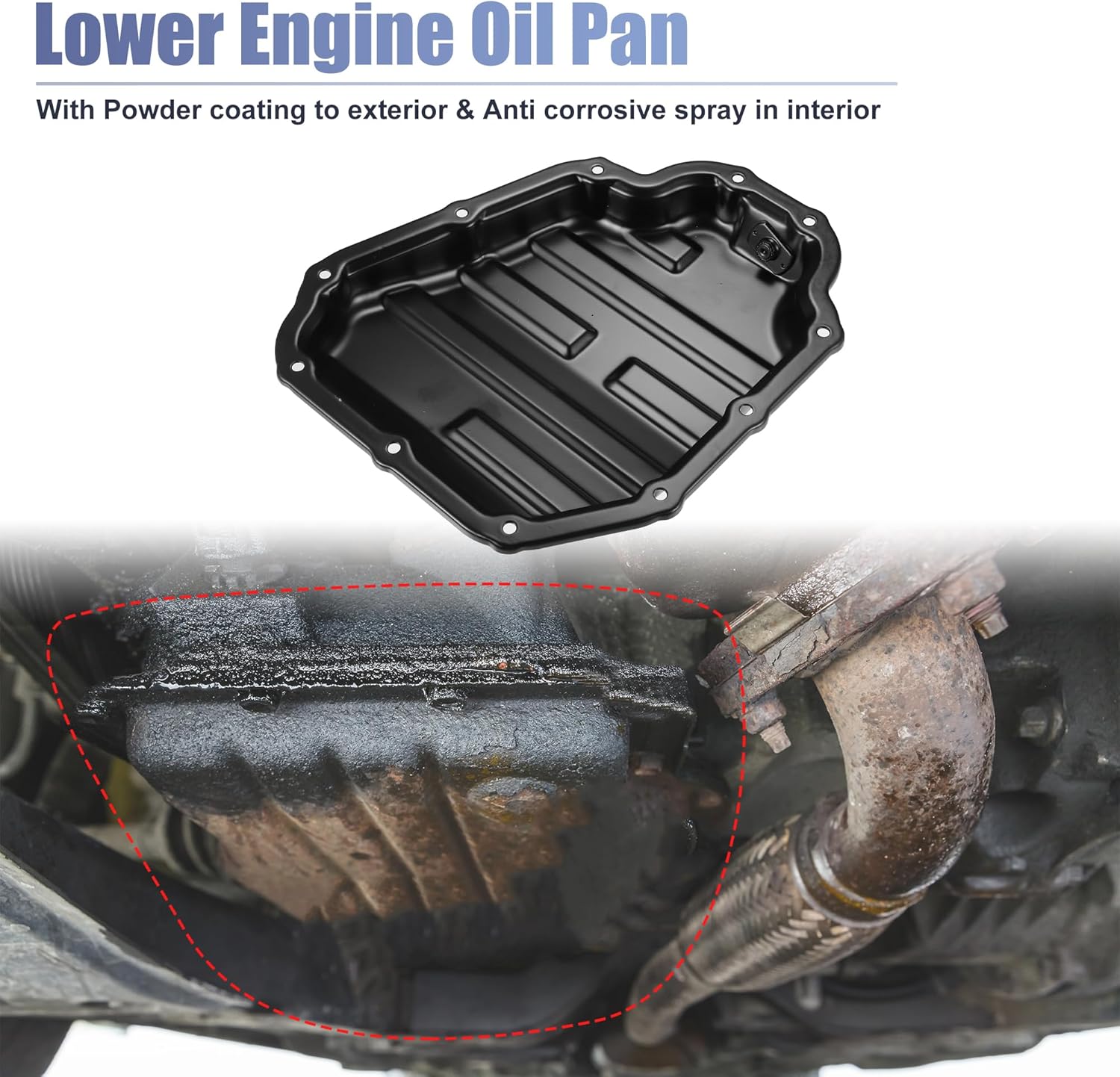 X AUTOHAUX Engine Oil Pan Replacement No.111103TS0B for Nissan Rogue 2.5L 2017-2020