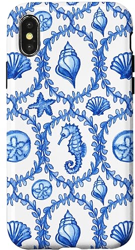 Miniatura 7 de Funda para iPhone 1212 Pro Coastal Granddaughter Blue Shells Starfish Seahorse Preppy