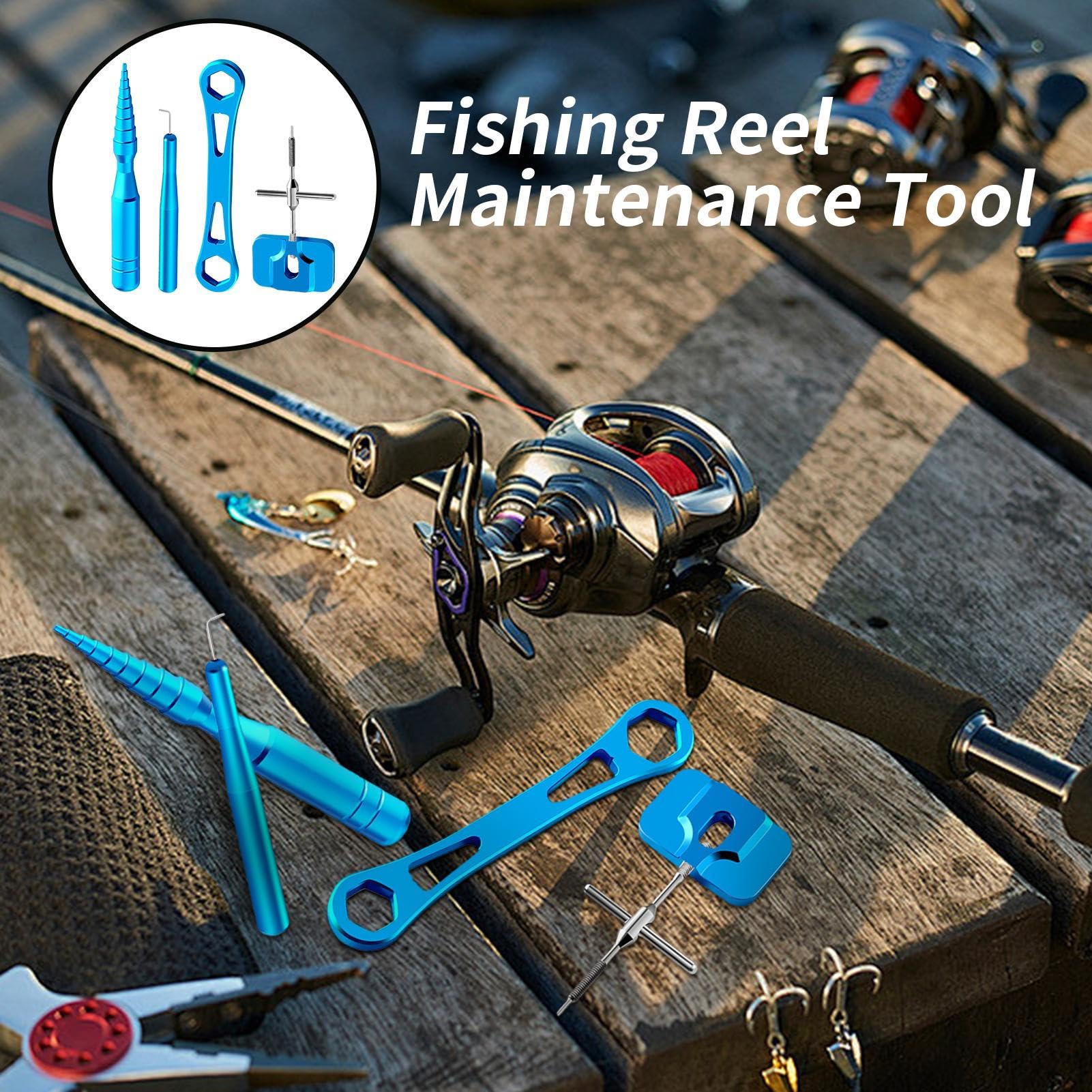 Kit Manutenzione Mulinelli Da Pesca - Strumenti Per Smontaggio Baitcasting E Mulinelli (Stile Lusso)