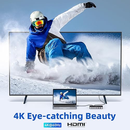 Miniatura 5 de USB C to HDMI VGA Adapter, Type C Hub Thunderbolt 3 to Dual VGA HDMI Adapter, Compatible with MacBook, MacBook Proair, Dell XPS 1315, Chromebook,