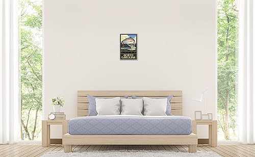 Miniatura 4 de Póster de Carolina del Norte con estampado giclée de trucha arco iris y pescador de viajes por Paul A. Lanquist, 12 x 18 pulgadas