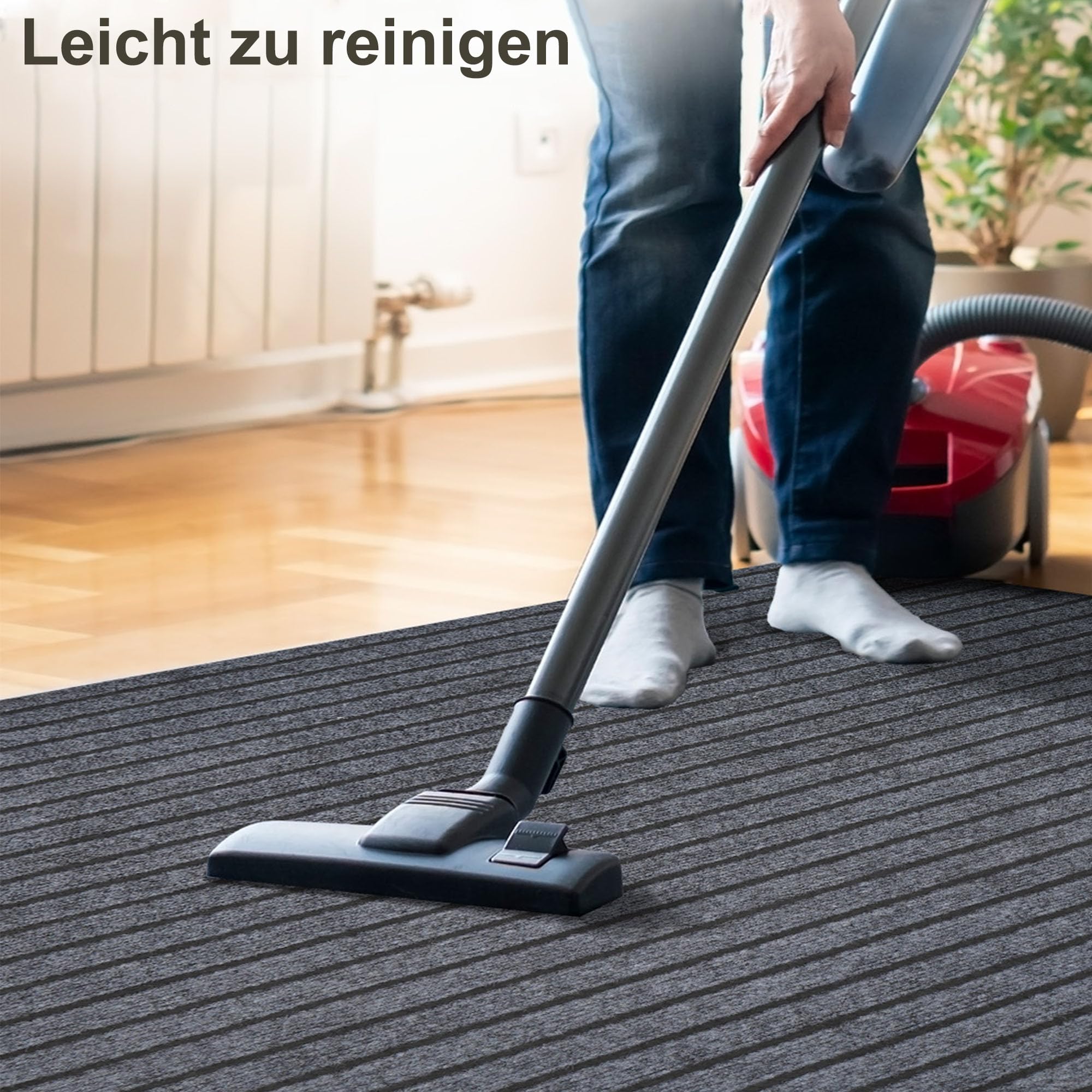 tonchean Teppichläufer Meterware 300x90cm Waschbar Küchenteppich Läufer | Rutschfest Schmutzfangmatte lang Teppich Flur Eingangsteppich Küchenläufer Fußmatte Türmatten für Korridor, Waschküche, Büro