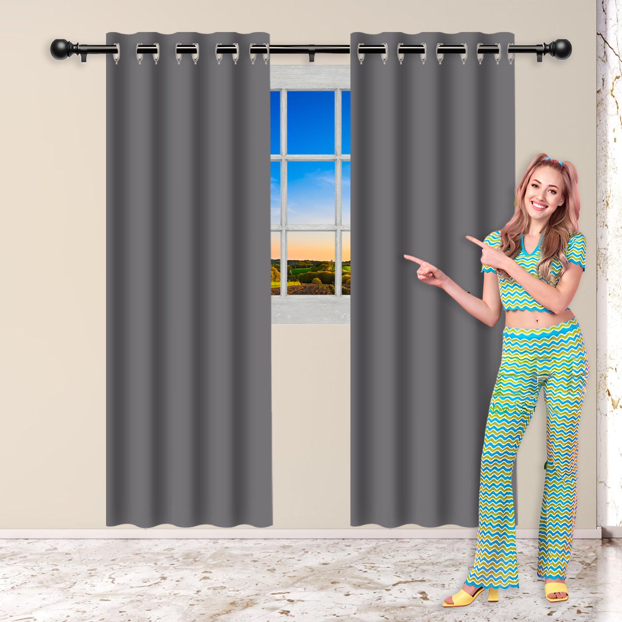 Rideaux salon moderne gris clair pour une chambre cocooning