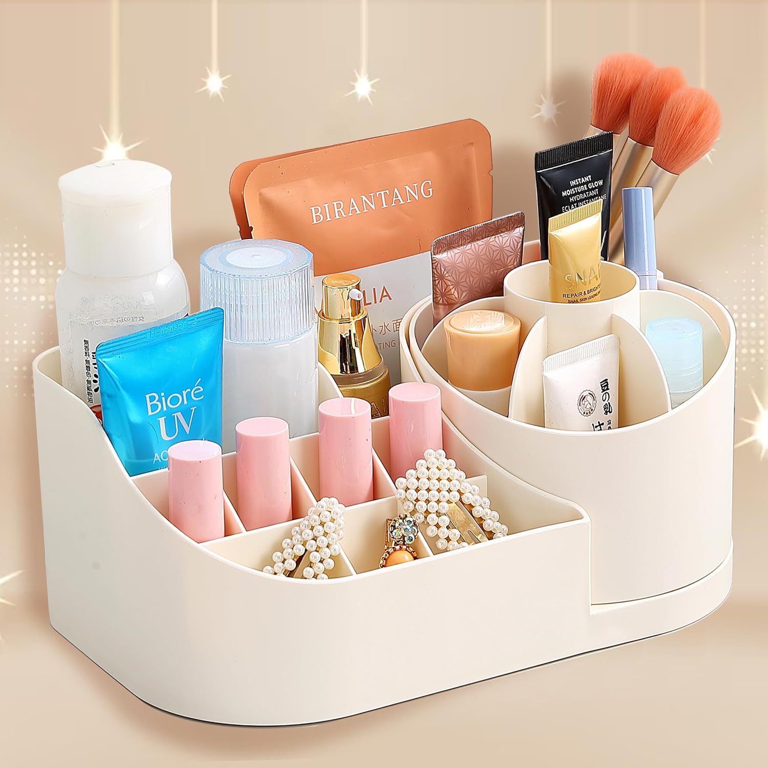 ZVZM 360 Rotating Makeup Organizer for Vanity, Cosmetic