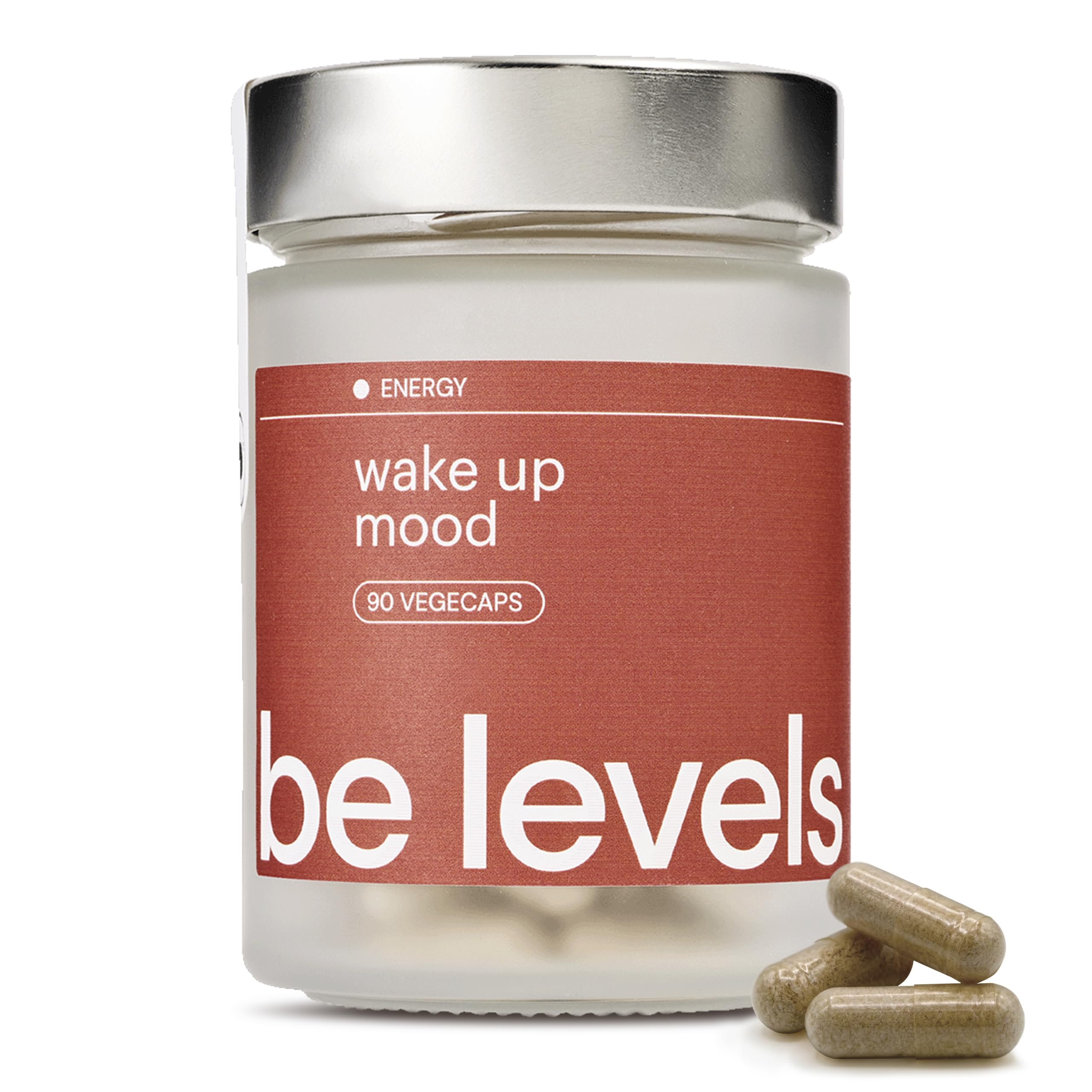 Nootrópico Natural para Memoria y Concentración con Gingko Biloba + Ginseng Rojo Coreano + Bacopa Monnieri - Vitaminas para Estudiar y Memorizar Nootropic Vegano Sin Gluten | wake up mood - be levels