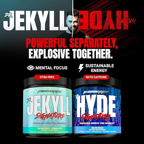 Vista 6 de PROSUPPS Dr. Jekyll Signature - Polvo de preentrenamiento con creatina, sin estimulaciones, apoya la concentración y la resistencia, suplementos