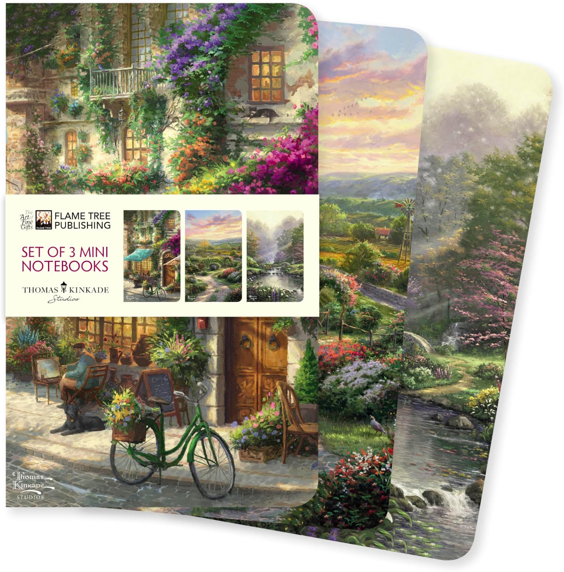 Thomas Kinkade Set of 3 Mini Notebooks (Mini Notebook Collections)