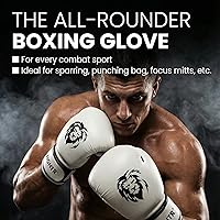 Vista 4 de Guantes de boxeo FIGHTR® - Máxima protección y estabilidad Guantes de boxeo para boxeo, MMA, Muay Thai y Kickboxing Tamaños 8-16 oz