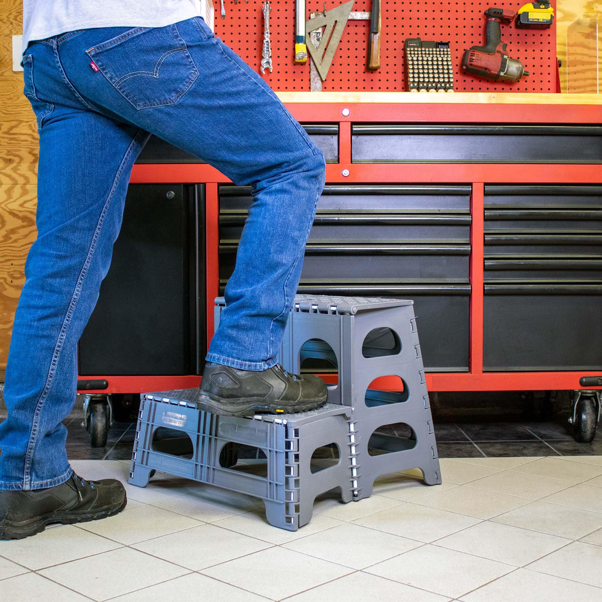 Amazon.com: Bee Neat Folding 2 Step Stool for Adults - Collapsible