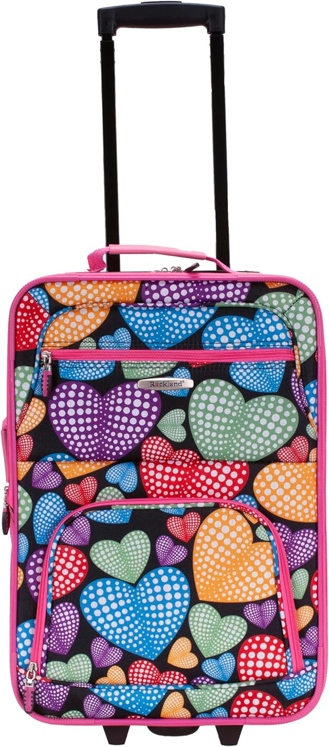 Rockland Fashion Softside Upright Luggage Set, Expandable, New Heart, 2-Piece Set (14/19)
