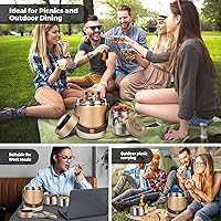 Vista 24 de 51 oz Adults Stainless Steel Vacuum Insulated Wide Mouth Soup Food Hot Food Jar with Keep Thermal Portable 2 Tier Stackable Bento Hot Food 51 oz Red