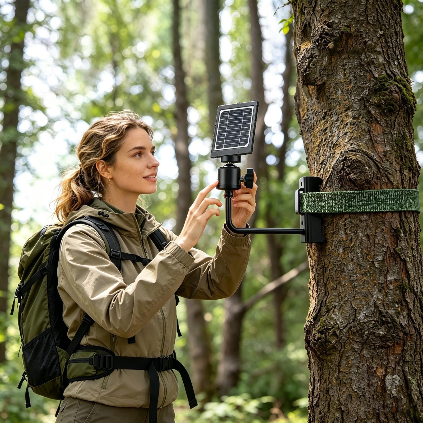 Soporte de árbol ajustable para cámara de sendero con tornillo de 1/4 | Soporte para cámara de rastro para corteza suave para propietarios profesionales de ranchos, agricultores