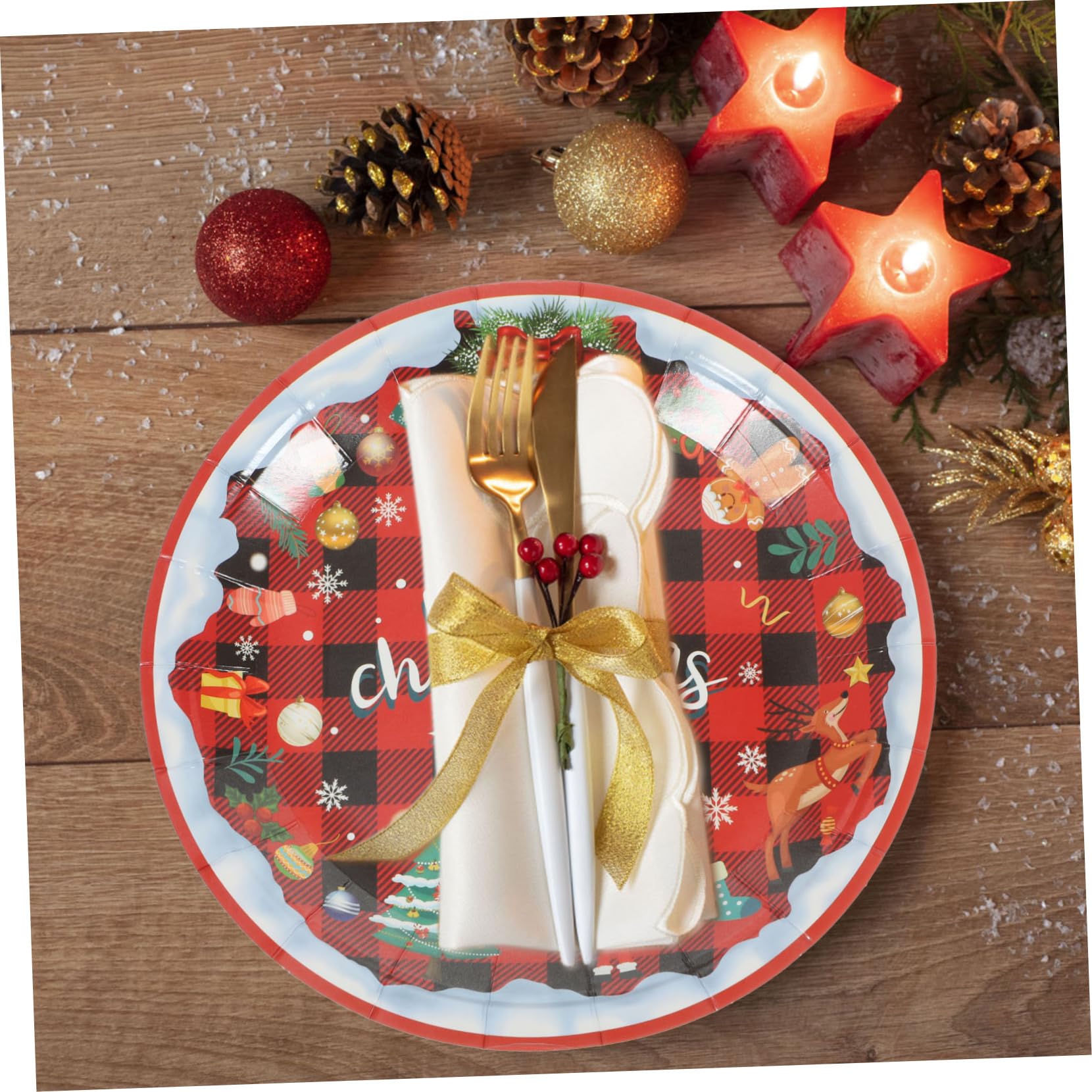 Amazon.co.jp: KITANDOVE 1 セット セット クリスマス食器セット 休日