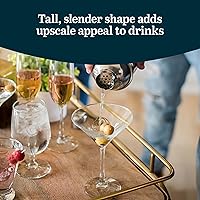 Vista 4 de Libbey Entertaining Essentials - Juego de 6 vasos de Martini altos, delgados, con forma triangular, vasos de cóctel clásicos para vinos, cócteles