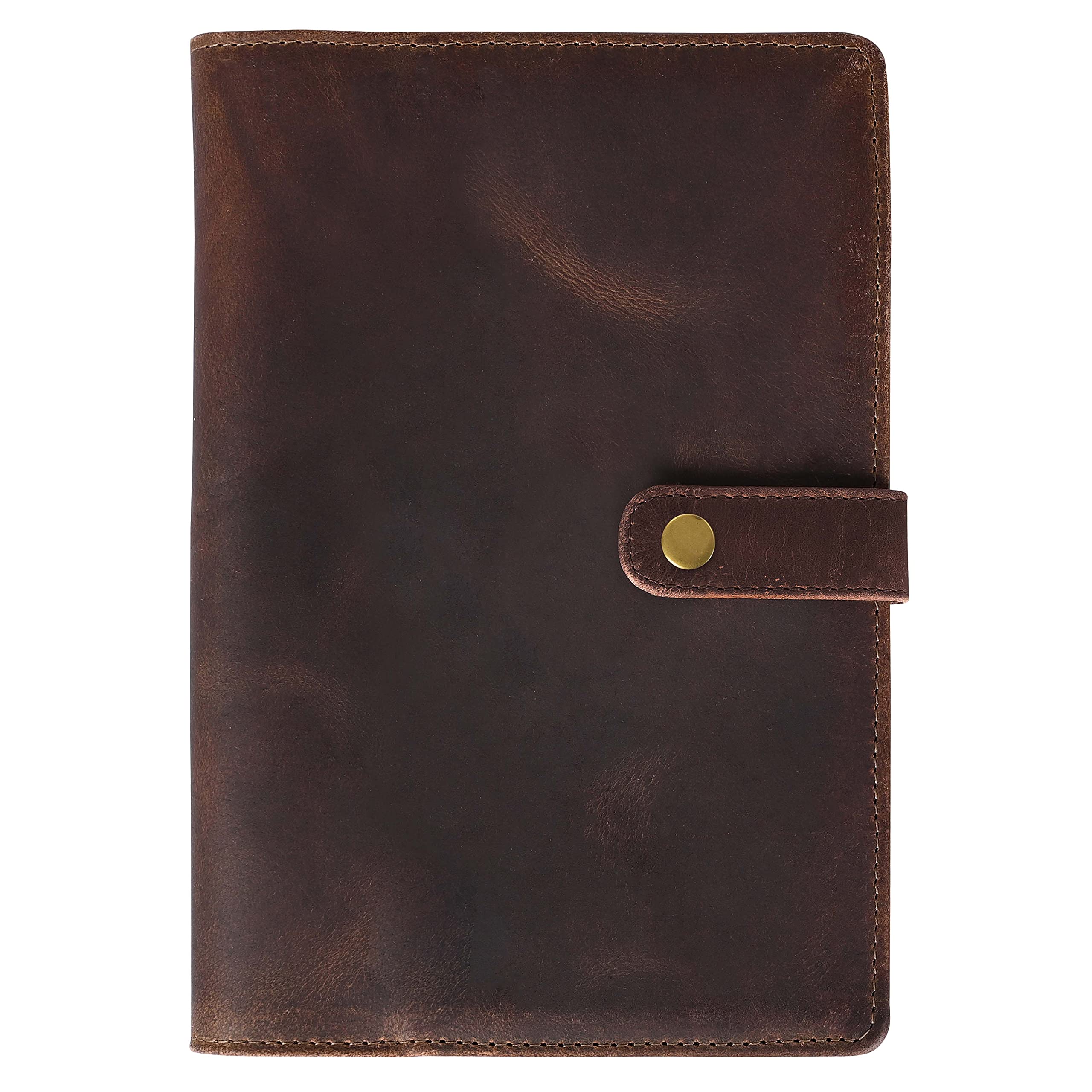 Elizo Leather Notebook Cover L - Moleskin Cahier Cover - Leather Journal Cover - Planner Cover - Leather Composition Notebook Cover - Refillable Notebook Cover - Leather Bible Cover - Fits 5 x 8.25