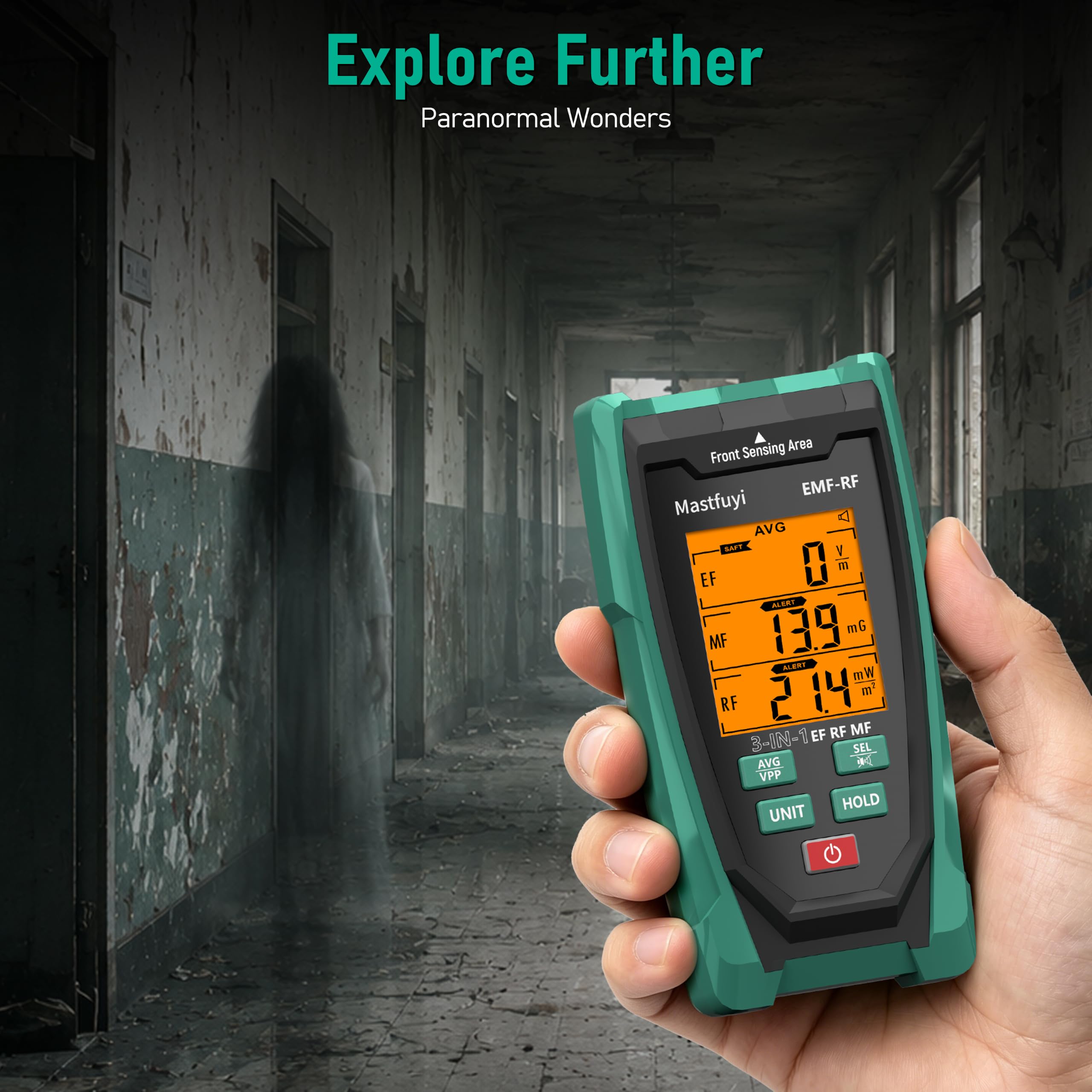 Miernik EMF, 3 w 1 elektromagnetyczne promieniowanie pola do EF/MF/RF