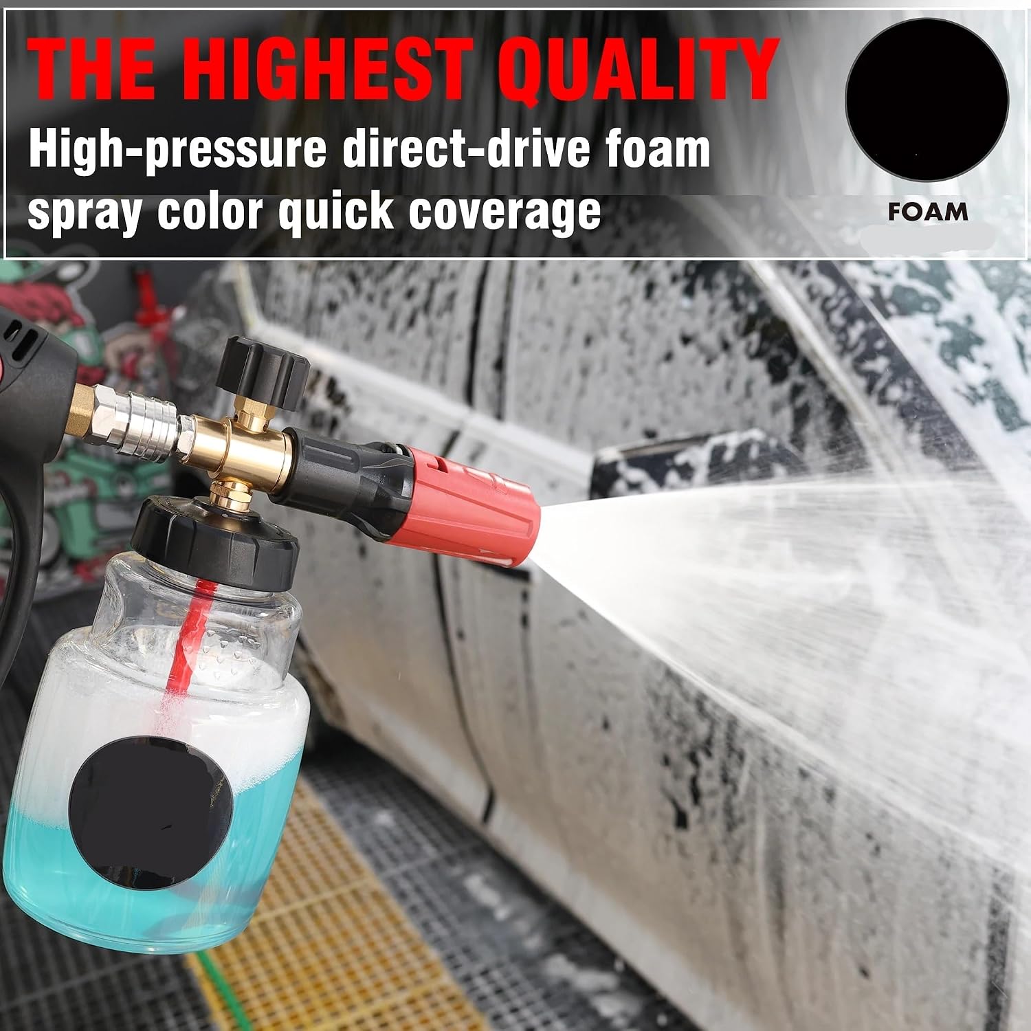 Foam Sprayer, Foam Foamer Gun Generator for Washing Snow Car CleaningWasher High Pressure,Car Washing