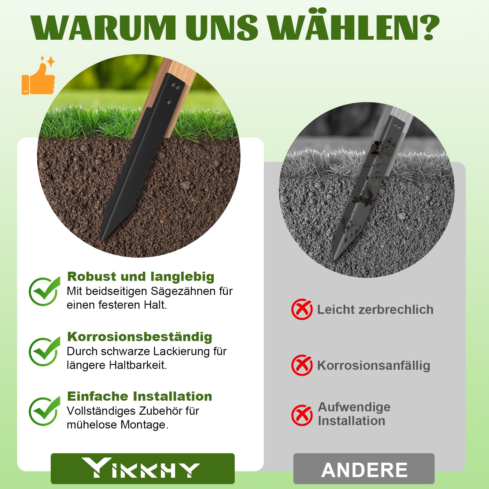 4er-Pack Bodenanker Schaukel, L-Form Feuerverzinkt Einschlaghülse mit Schrauben und Handschuhen, Erdanker für Schaukel Holzpfosten Klettergerüst Spielhaus Trampolin