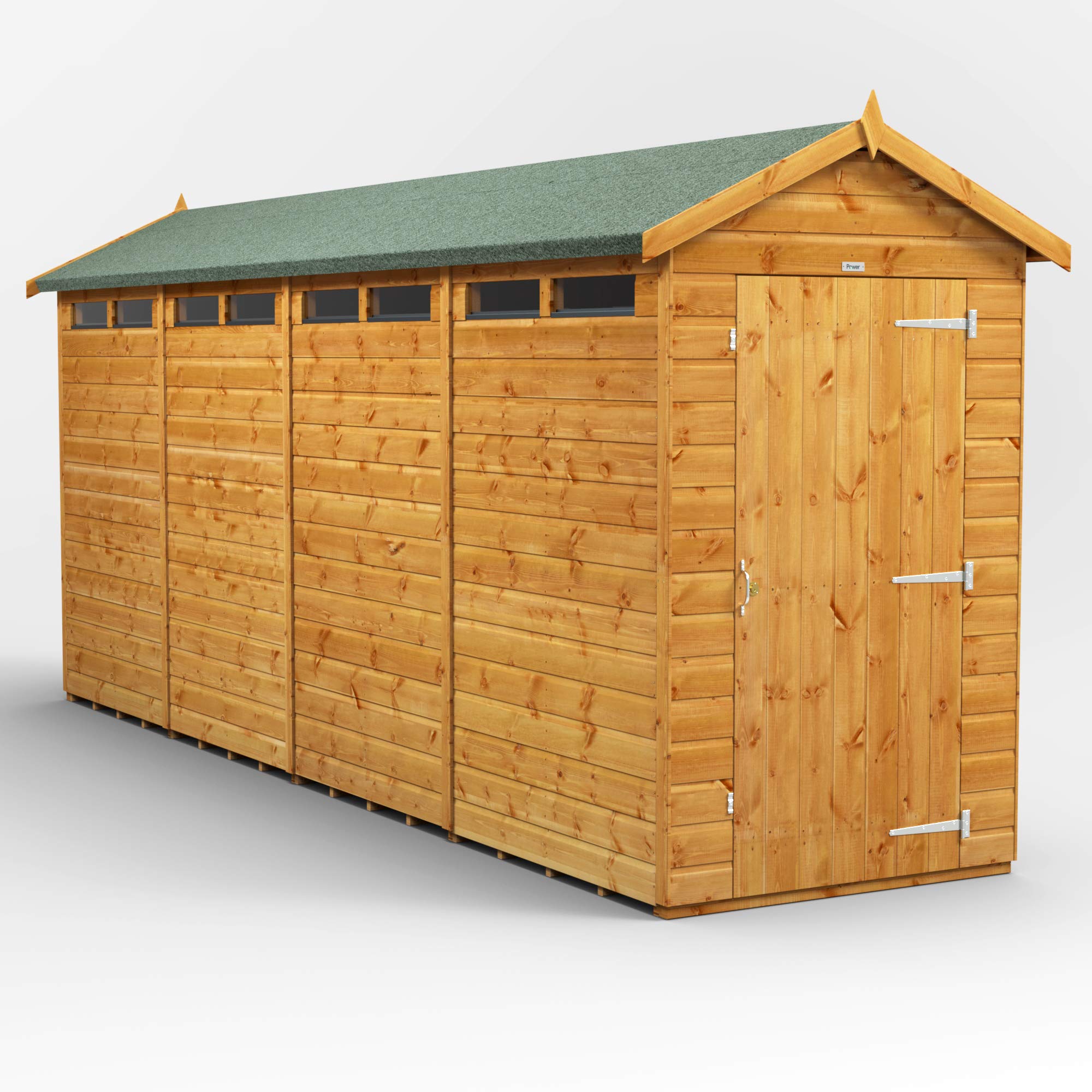 POWER High Grade Premium Apex Garden Wooden Shed with Security Features, PVC Window Sills, Door & Window Flexibility, made from Extra Thick Timber & Toughened Glass — view 25