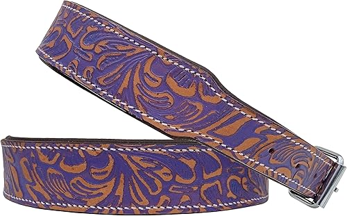 Affilare Collar de perro de cuero estilo occidental resistente acolchado para cachorros y perros grandes 10AB134-XS