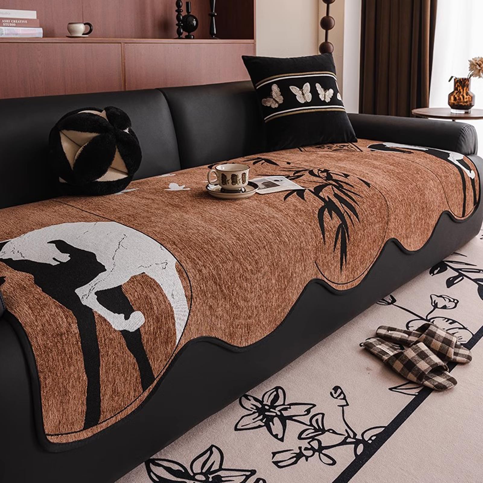 Housse canapé en chenille noble pour rénover un mobilier d'angle