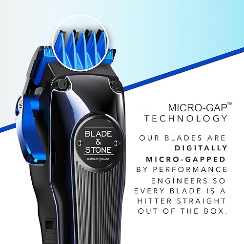 Miniatura 5 de Blade & Stone Cortadora de pelo profesional de peluquero para hombres PC801  Cuchilla Diamond-S  Tecnología Micro-Gap  Motor digital profesional de