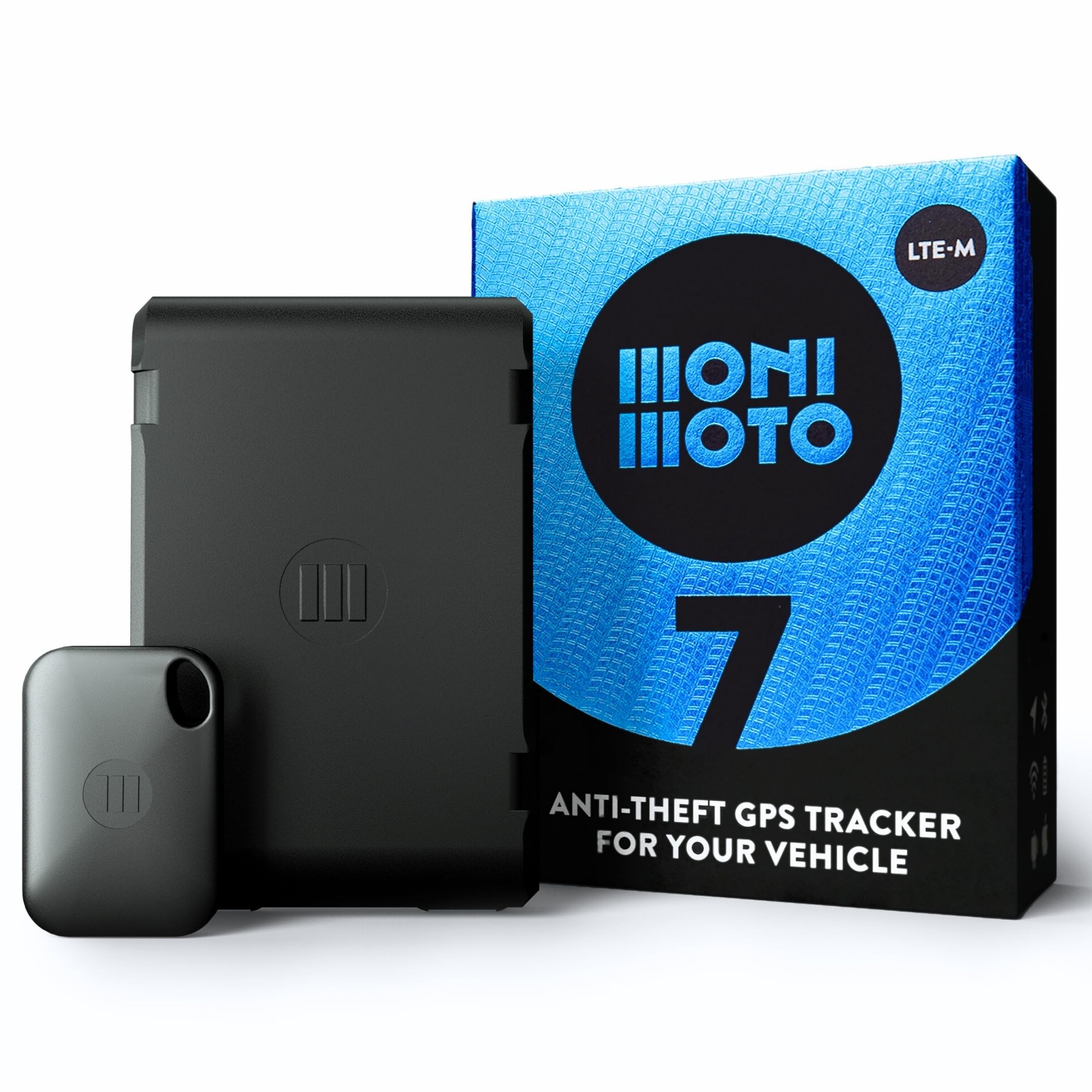 MoniMoto 7 Anti-Theft Smart Motorcycle GPS tracker and Alarm with DIY Installation, No Wiring Required - GPS tracker for Vehicles, Scooters, Quad Bike ATVs, Snowmobiles