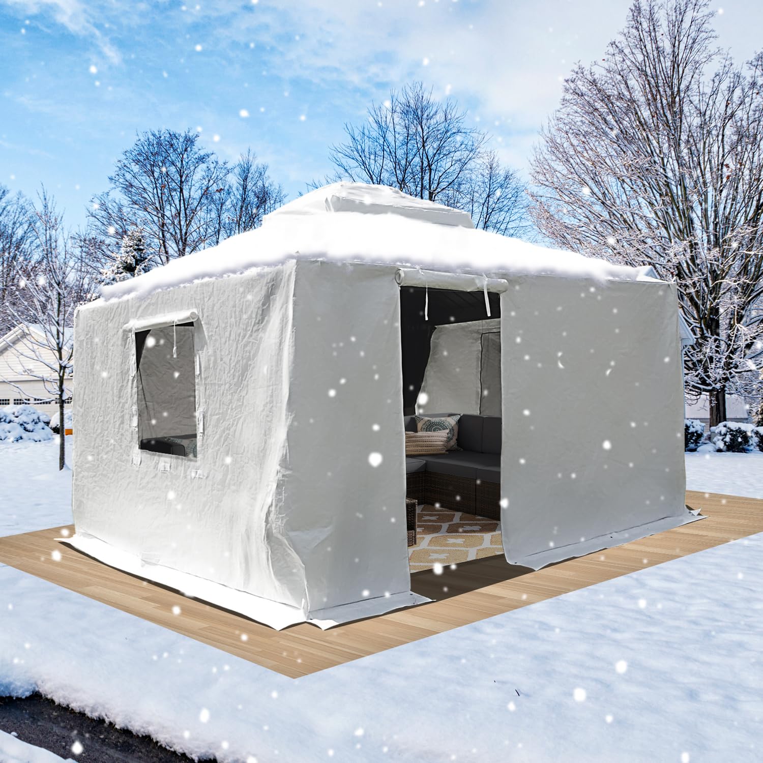 Amazon.com : Domi 10' x 13' Universal Winter Gazebo Cover, All Amazon.com : Domi 10' x 13' Universal Winter Gazebo Cover, All