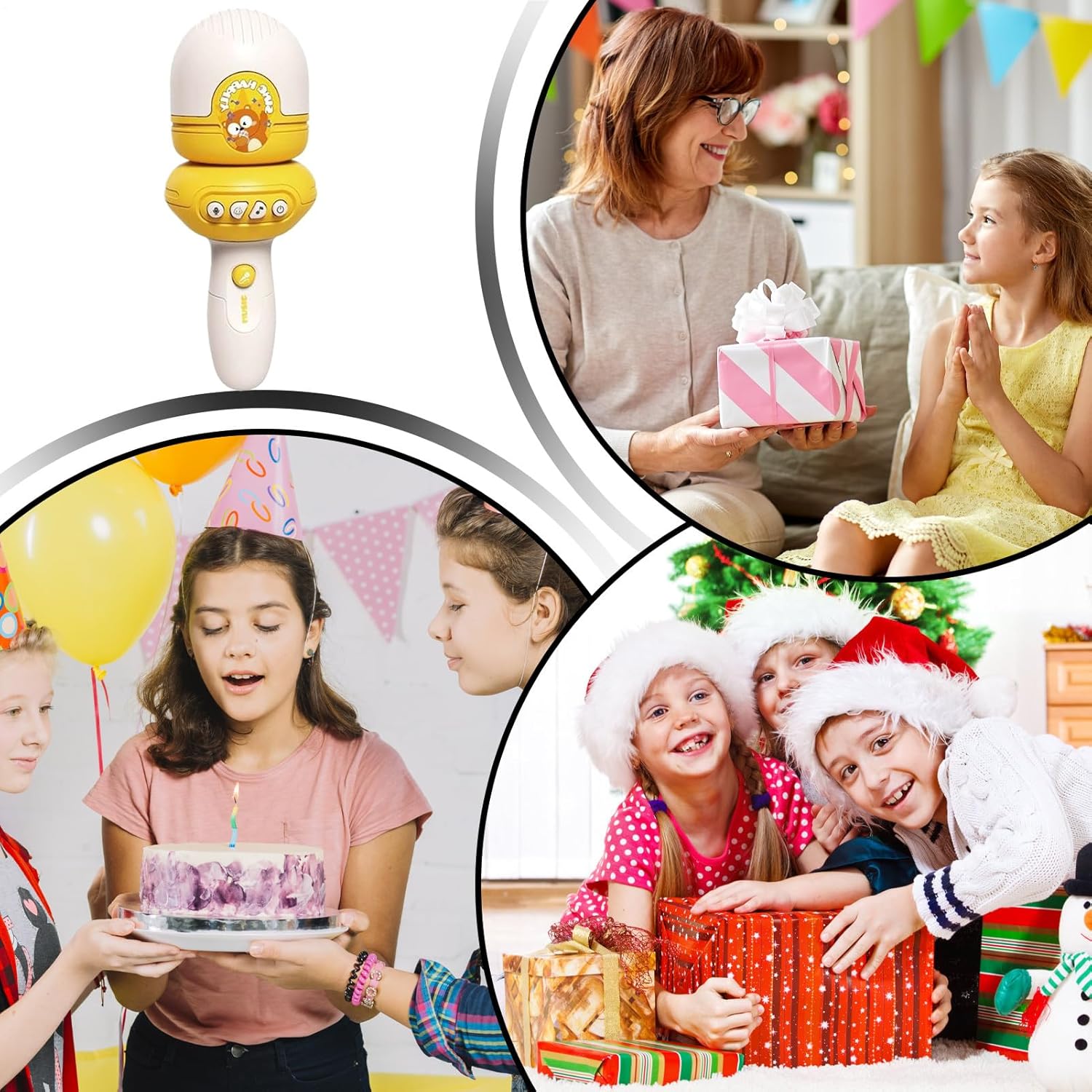 Children's Microphone | Káráoke Machine for Kids with Speaker, Singing Device with Built-in Music and Voice Recording Function for Boys and Girls 3+ Years Old