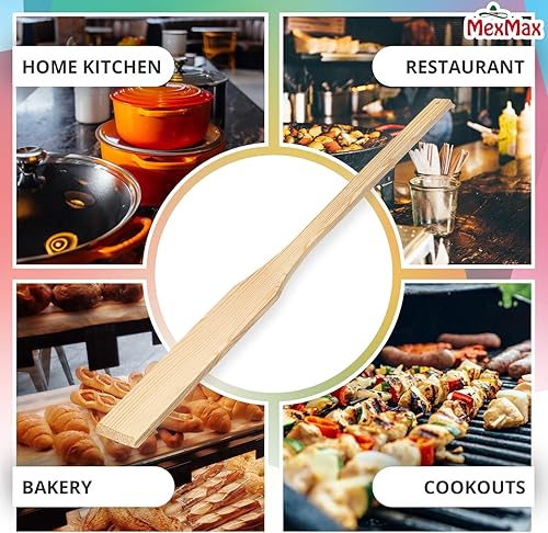 Miniatura 8 de CHAMPS Paleta agitadora de madera para cocinar, cuchara de madera extra larga para cocinar ollas grandes y paleta de cangrejo de río - 36 pulgadas