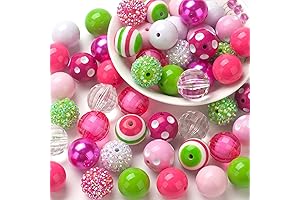 50Pcs 20mm Colorful Bubble Gum Beads Bulk, Bubblegum Beads DIY Pen Beads