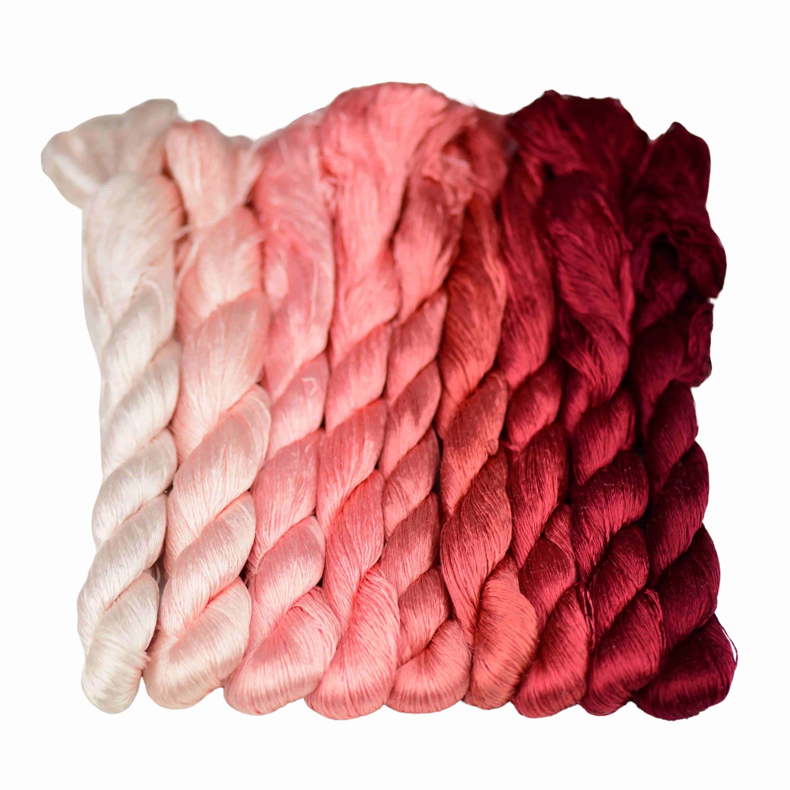 MINGGUXIUYI Natural 100% Silk Thread Handmade Embroidery Thread Floss (48), 1080 yards