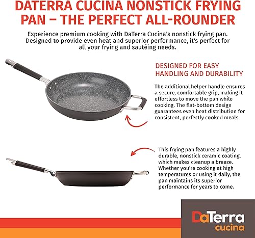 Miniatura 4 de DaTerra Cucina - Sartén antiadherente de cerámica de 13 pulgadas - Fabricado en Italia - Apto para horno - Utensilios de cocina antiadherentes