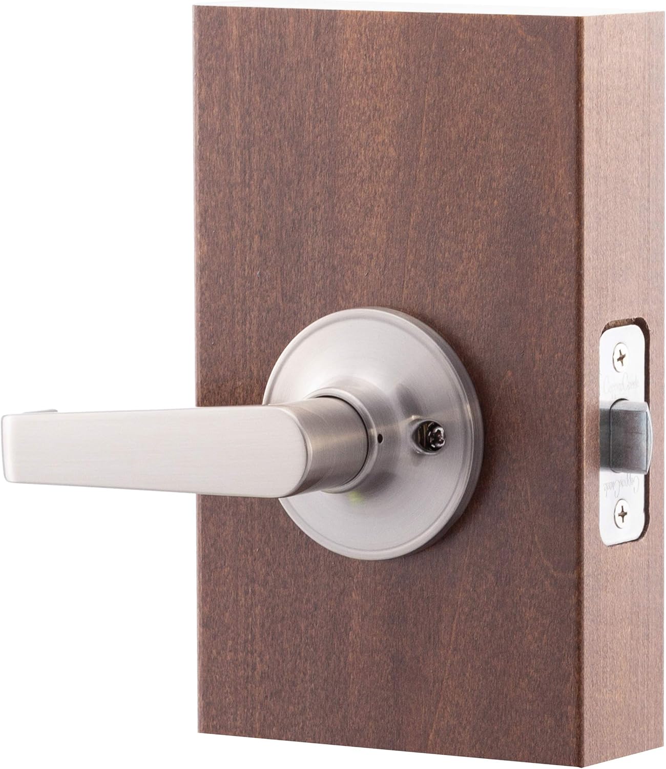 Copper Creek Avery Passage Lever, Satin Nickel, ANSI Grade 3, Interior Handle for Hallway and Closet Doors, Non-Locking Reversible, DIY Install, AL1220SS