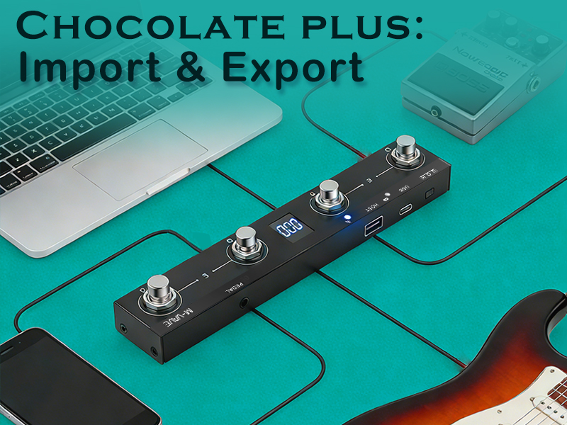 POCKET MASTER＆M-WAVE chocolate Plus M-VAVE Chocolate Plus Wireless Side Turner Pedal MIDI Foot Control