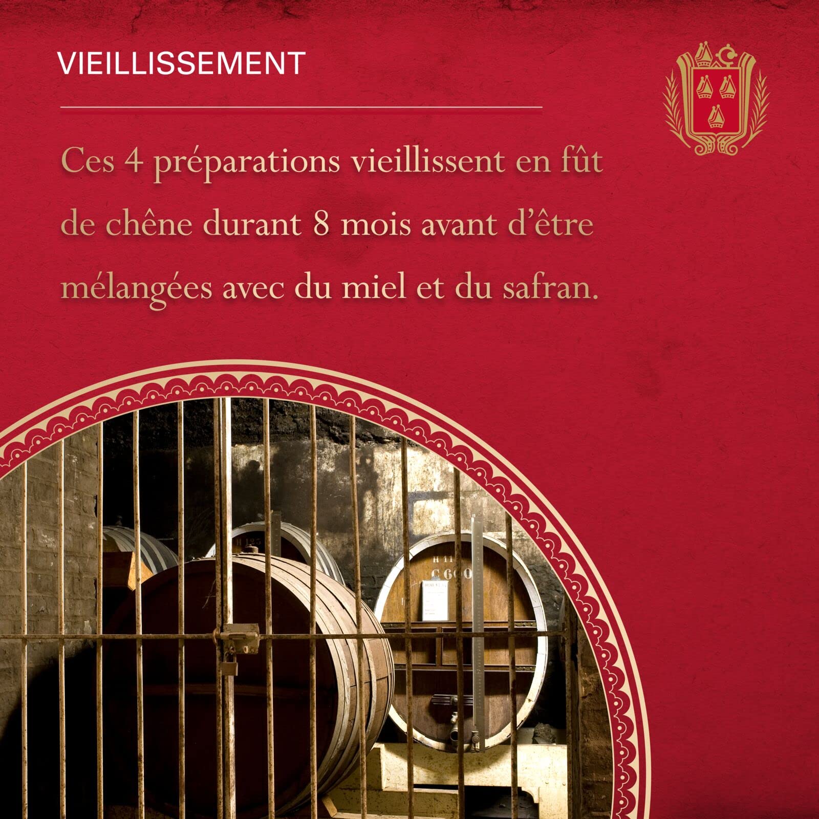 Bénédictine D.O.M. Liqueur Française, 40% vol., 70 cl/700 ml, Préparée à partir d’une Recette Secrète de 27 Racines, Herbes Aromatiques et Épices, Notes de Miel, d’Agrumes et d’Amande Douce