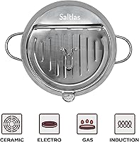 Vista 4 de Olla Freidora Profunda (°F), 11"/4.4Qt (4.2 L) Olla de Freír Tempura Extra Grande con Tapa, Olla de Freír de Acero Inoxidable 304 con Termómetro