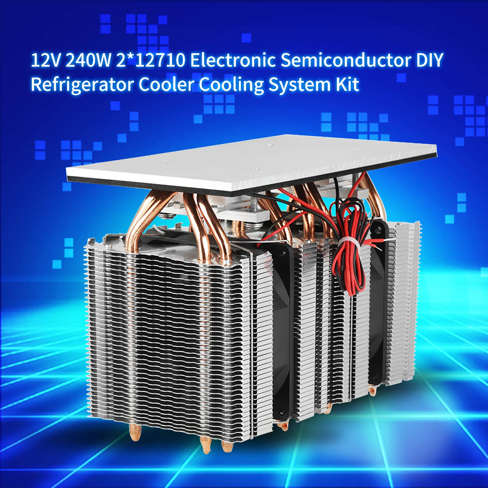 Semiconductor Refrigeration, 12V 240W 2 12710 XD-6038 Electronic Semiconductor DIY Refrigerator Cooler Cooling System Kit for Refrigerator Heat Dissipation on Fridge.com