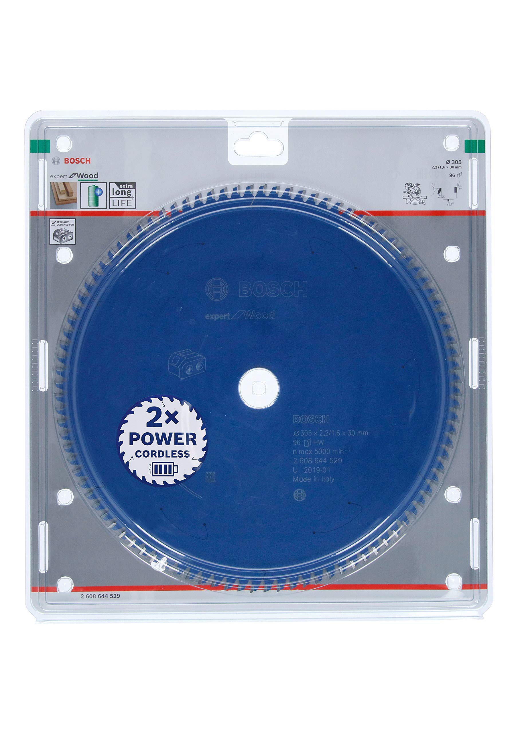 Bosch 2608644343 - Lame de Scie Circulaire Expert pour Wood, 254 x 30 x