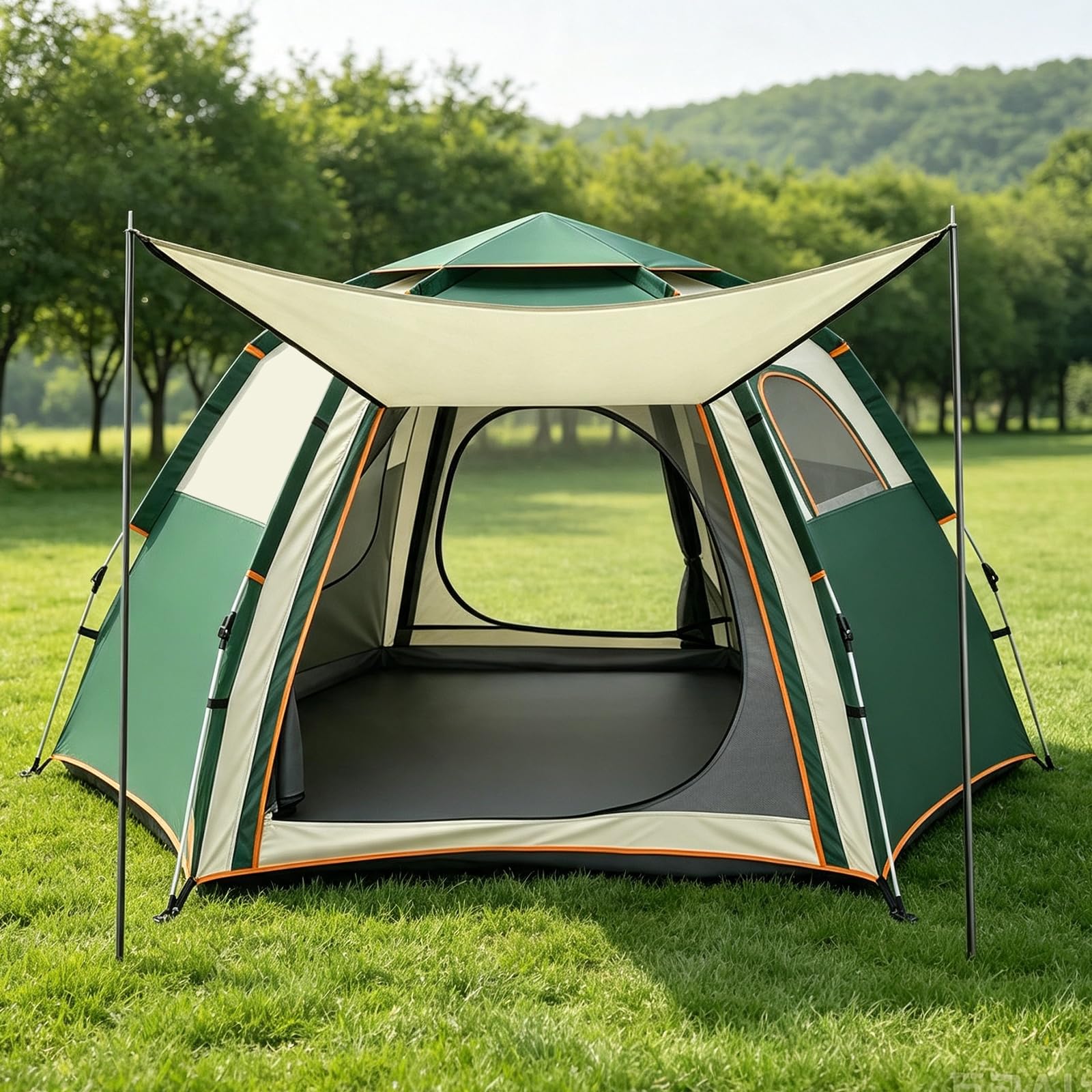 2-3 Person Pop Up Tent, Instant Setup Automatic Dome Tent for Camping