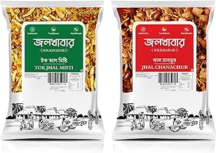 JOLKHABAR | Chanachur Monthly Combo Pack | Tok Jhal Misti - Jhal Combo | Authentic Bengali Evening Snacks | 700 gms (350 gm each) - Pack of 2