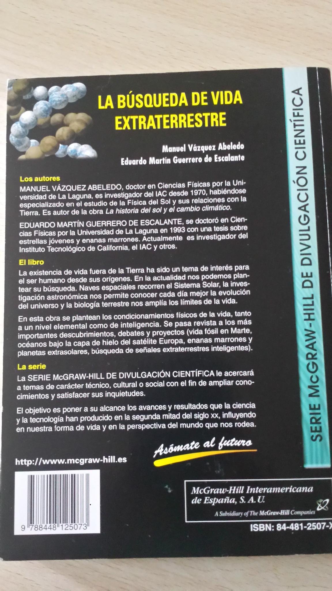 BUSQUEDA VIDA EXTRATERRESTRE (DIVULGACION CIENTIFICA)