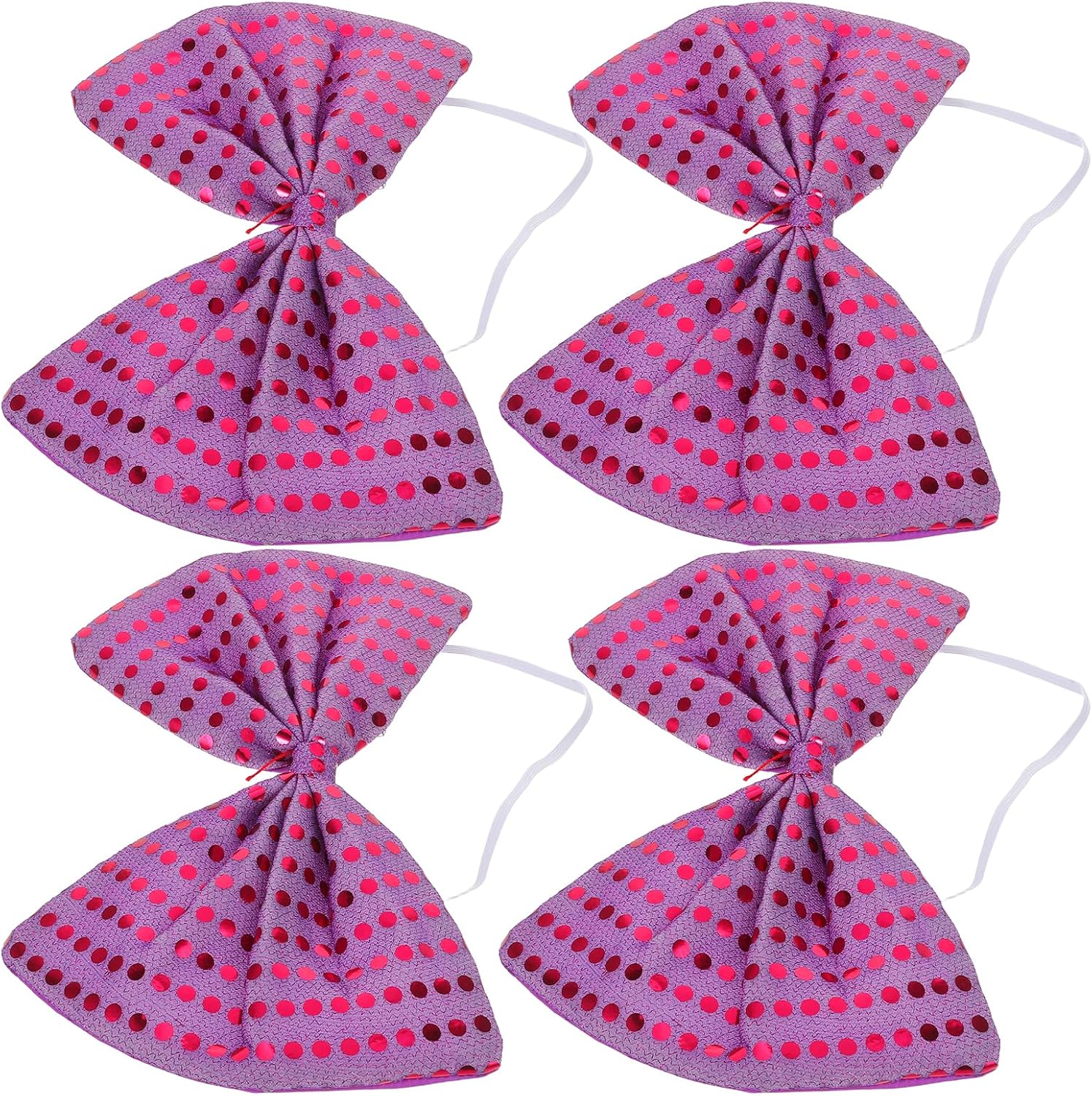 LUOZZY 12 Pcs Sparkling Sequin Bow Tie Set for Christmas Party Masquerade Costume Accessories Multi