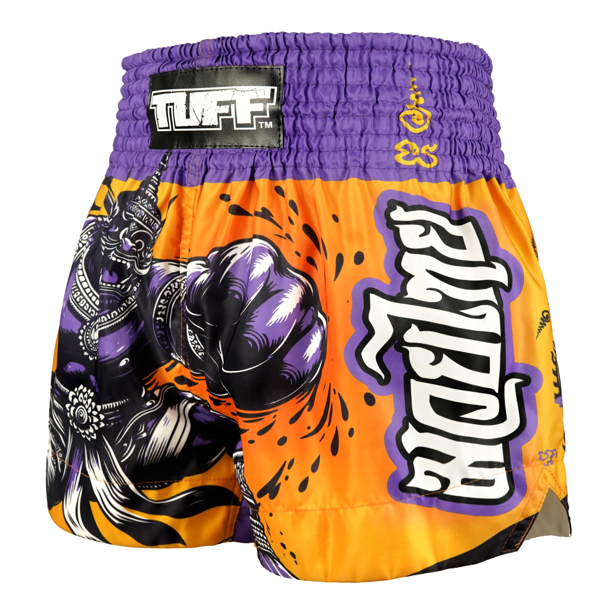Tuff Sport Pantalones cortos de boxeo para Muay Thai, estilo tradicional, para entrenamiento de artes marciales mixtas