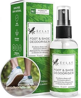Desodorante de Pies Eclat – Desodorante para Pies y Zapatos Completamente Natural – Mantiene los Pies Frescos y Elimina los Malos Olores – Funciona con todos los Zapatos, Botas y Zapatillas deportivas