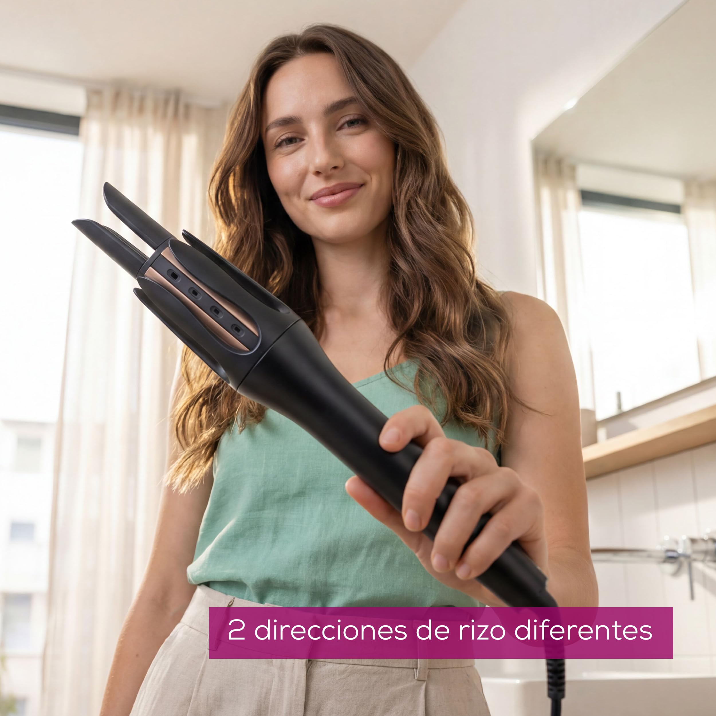 Beurer HT 75 Rizador automático, peinado seguro gracias a la cámara de rizado abierta, 3 ajustes de temperatura, 2 direcciones de rizado, con cerámica y turmalina para un brillo extra