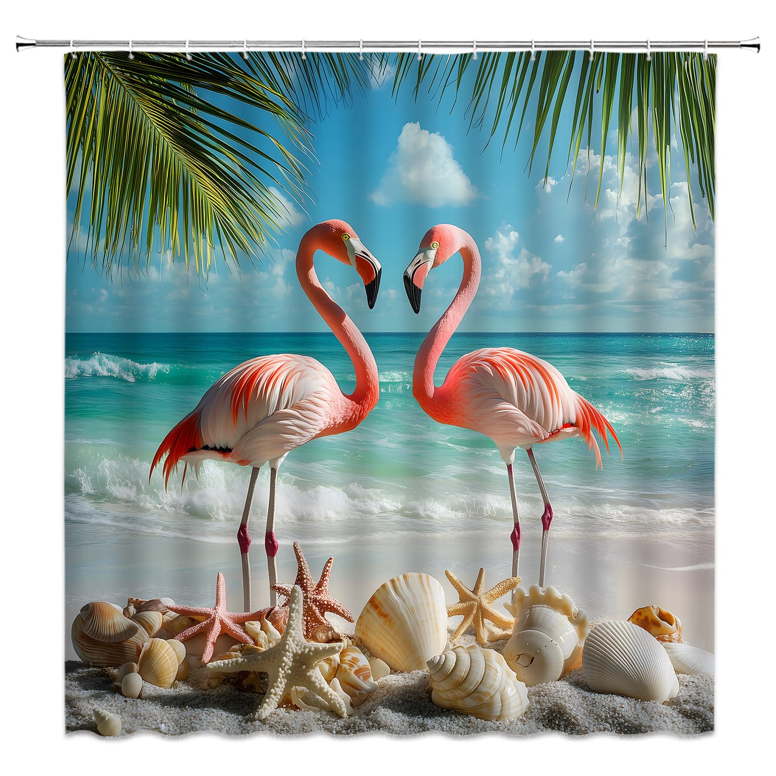 Photo 1 of Flamingo Shower Curtain Set