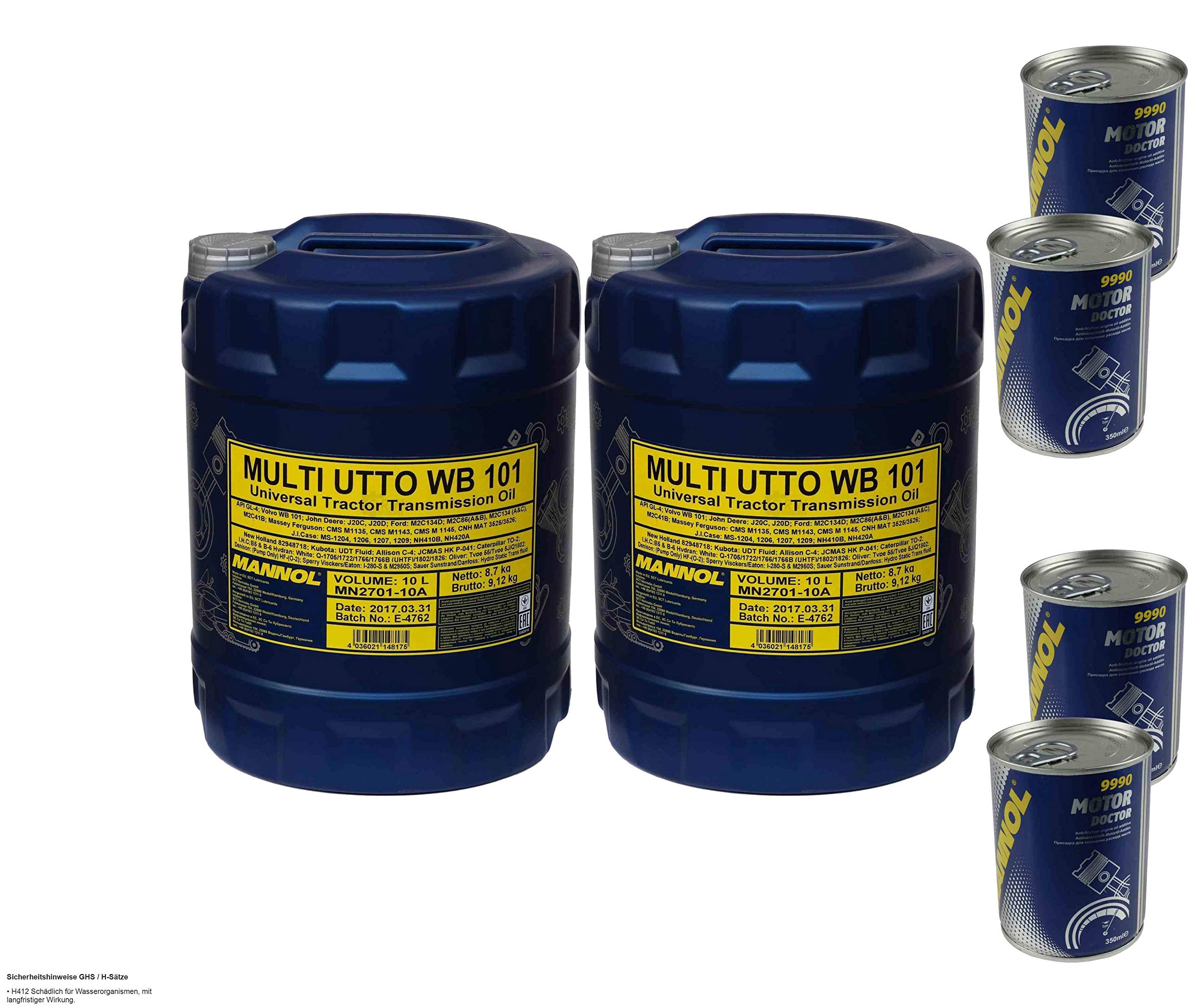 MANNOL Multi UTTO WB 101 API GL-4 Huile moteur 4 x 20 l