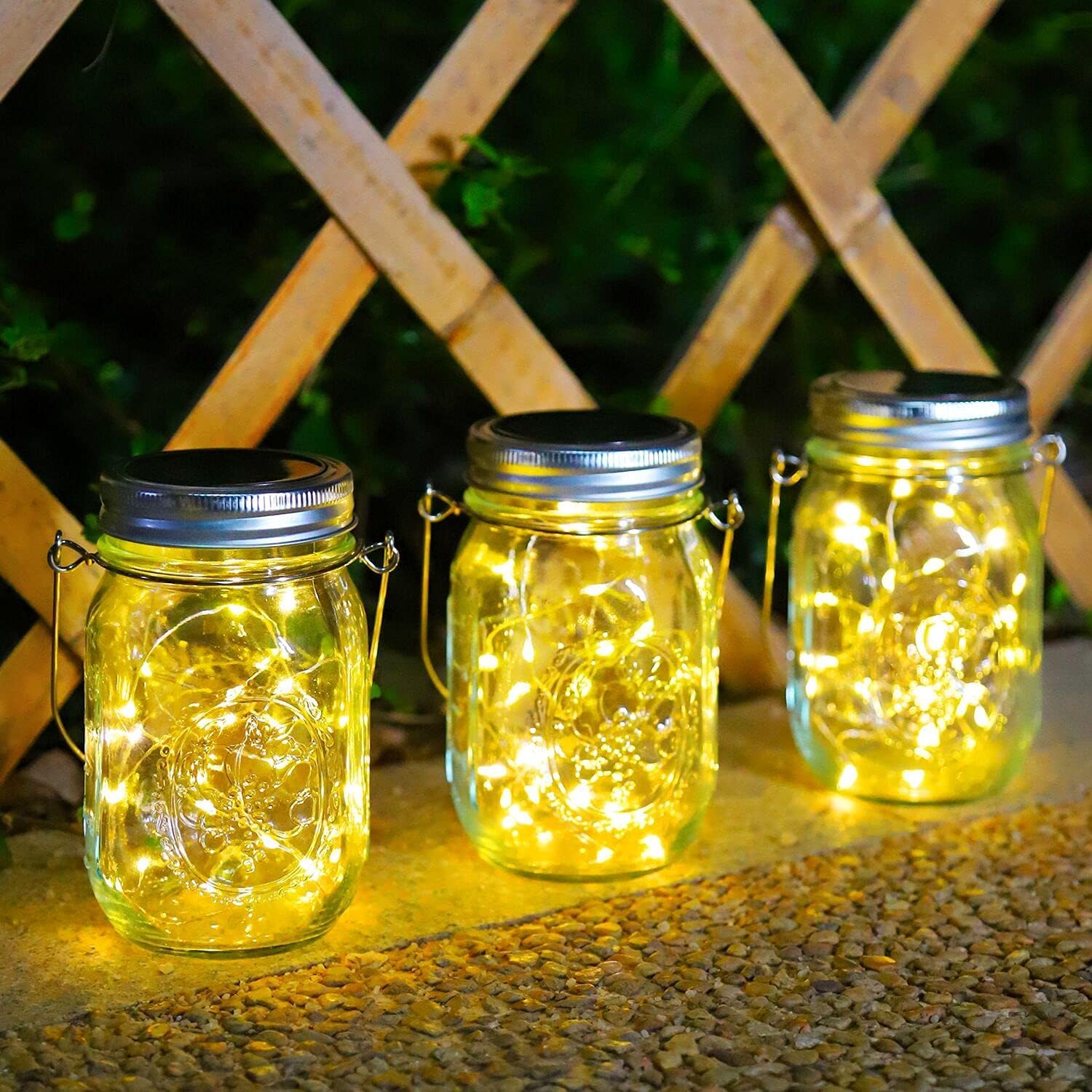 Lanterne Solari da Esterno - 6 Pezzi Lanterne da Esterno 30 LED Lampade Solari da Giardino IP65 Impermeabile Lanterna Solare Esterno per Giardino Esterni Interni Feste Natale
