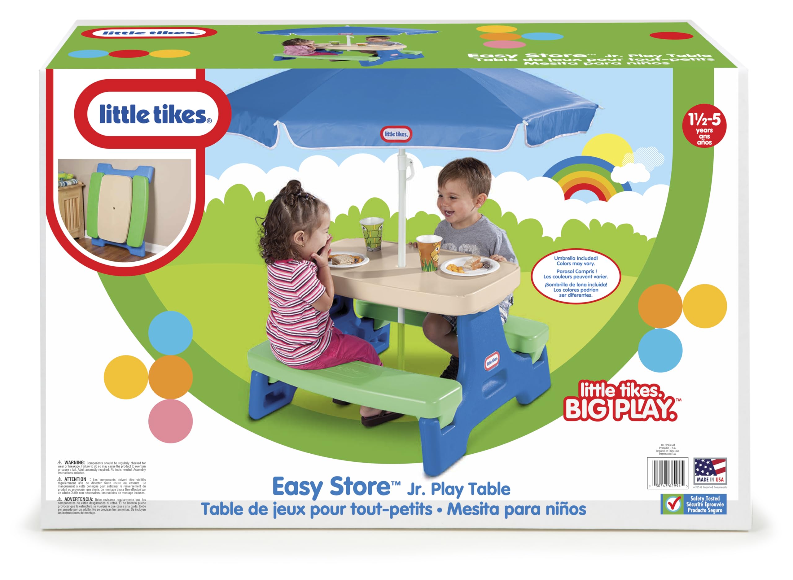 Little Tikes Easy Store Jr. Play Table with Umbrella by Little Tikes